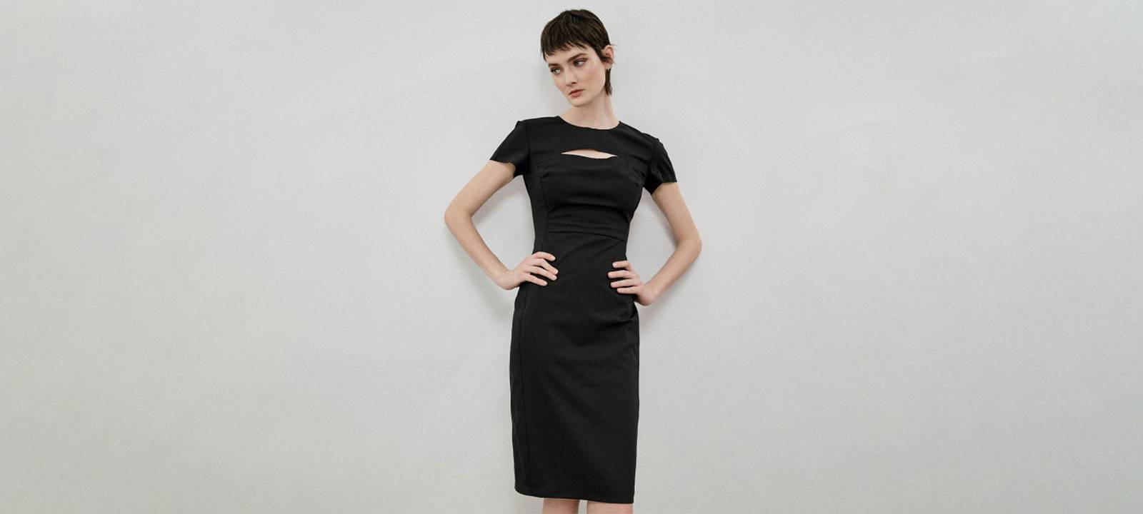 Shop Midi Black Dress in Birmingham