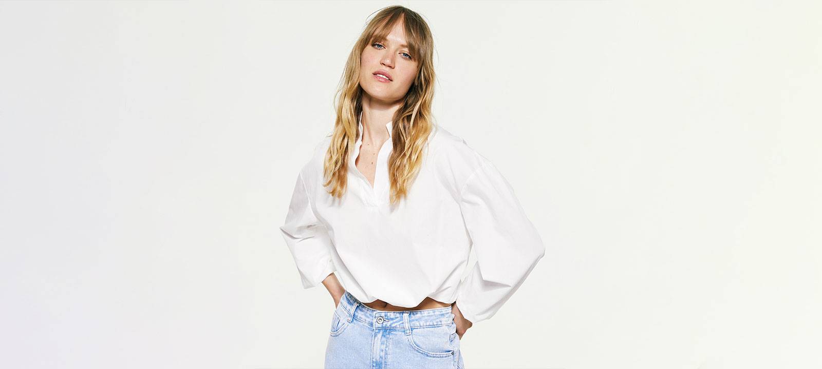 Shop White Basic Blouse in Cardiff