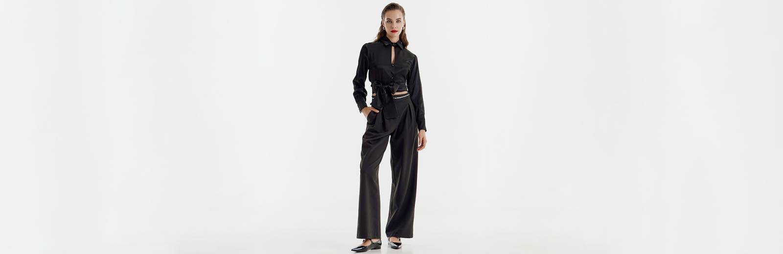 Buy online flattering black-hued button-up shirts in contemporary styles in Copenhagen, Denmark