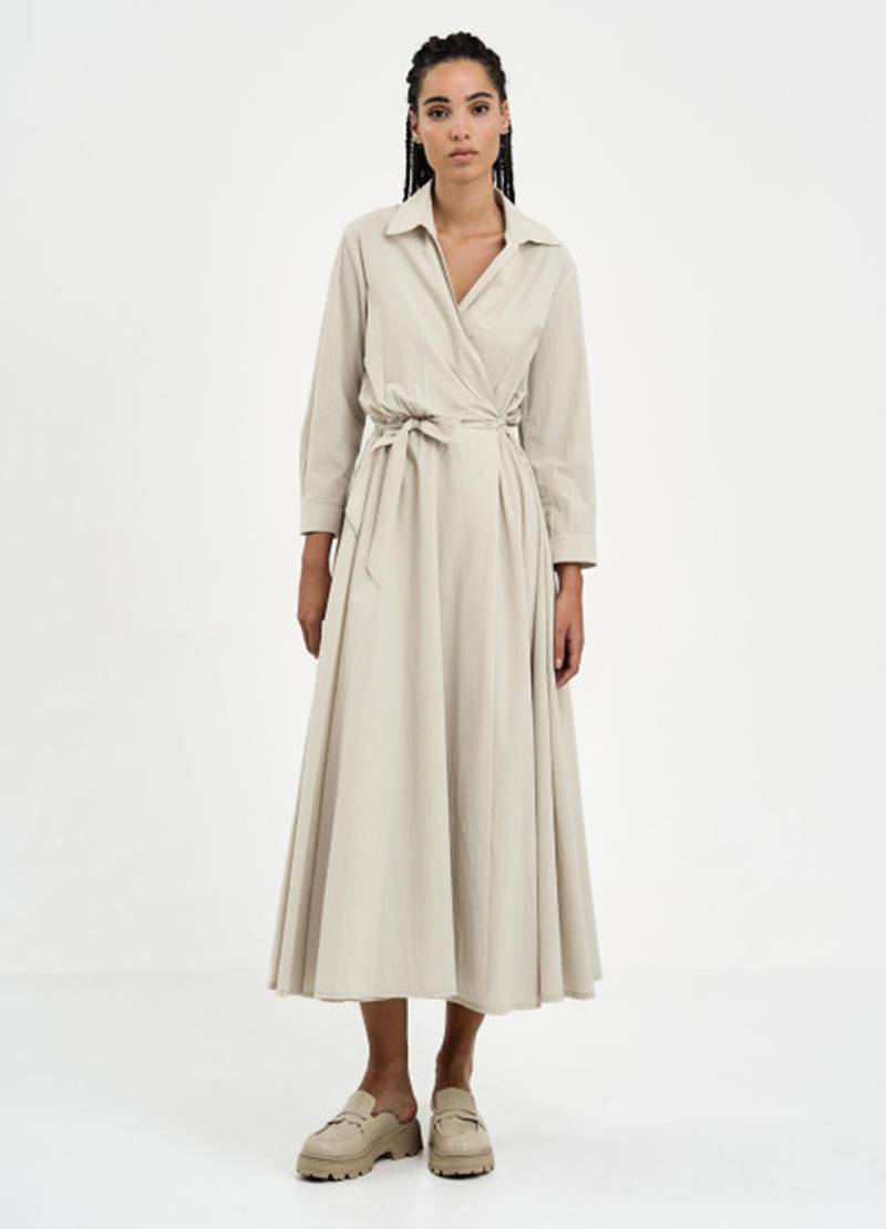 Cotton, wrap dress with 3/4 sleeves in beige in Birmingham near Bristol