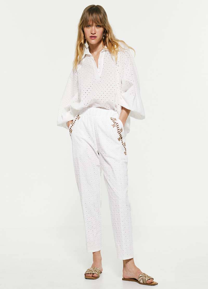 Shop Broderie blouse with Sustainable fabrics in Copenhagen