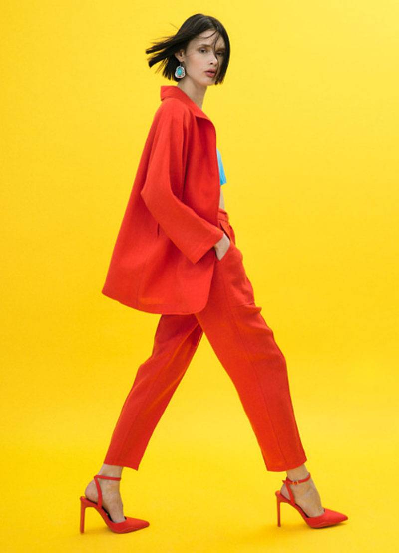 Shop Red Linen Suit in Leeds with great fitting